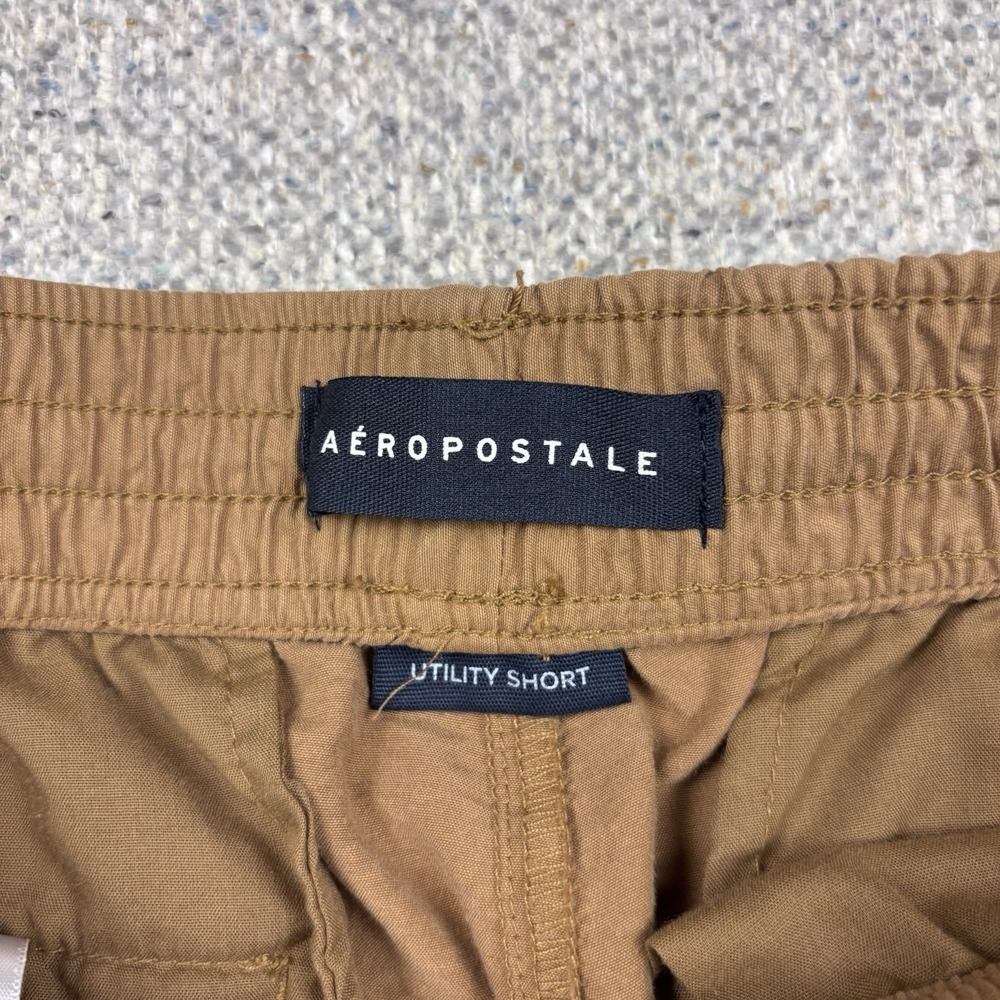 Aeropostale Shorts Mens Small Brown Canvas Cargo Multi Pocket Work Utility - Picture 2 of 8